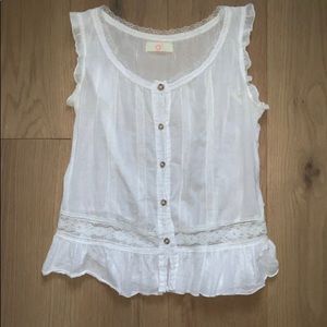 Button-Up Laced Tank with Ties